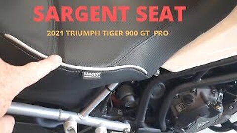 Sargent Seat 2021 Triumph Tiger 900 GT Pro