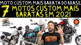 Moto custom MAIS BARATA DO BRASIL. 7 motos CUSTOM mais BARATAS em 2021