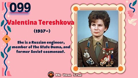 Valentina Tereshkova (1937-)| TOP 150 Women That CHANGED THE WORLD | Short Biography