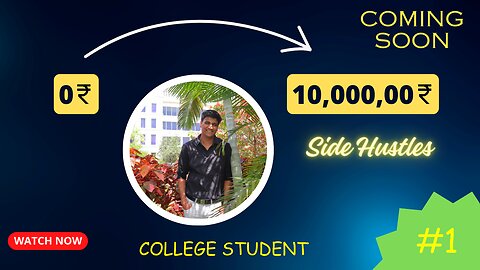 0₹ to 10,000,00 Rs. Challenge | College Student | Side Hustles in India | Intro Video