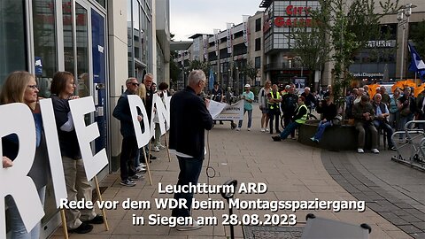 Demo Siegen - 28.08.2023 - Rede vor dem WDR