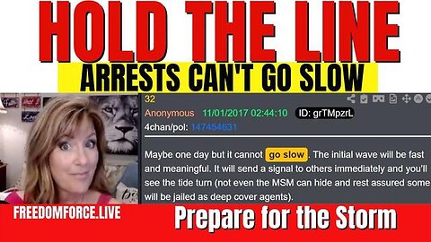 HUGE Intel Drop! Hold the Line - NWO Collapsing - Arrests - Zech!