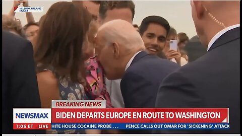 When SNIFFLING LEADS TO NIBBLES. Biden in Finland says goodbye to infant.