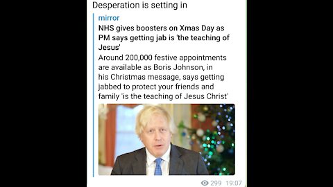 Boris Johnson Desperation Setting In Jesus Wants You To Have Boosters