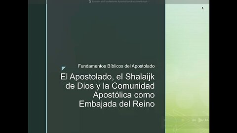 Lección 6: Escuela de fundadores apostólicos