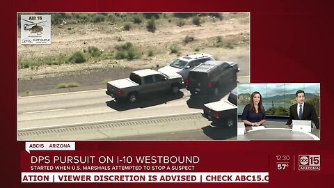 Authorities attempt PIT maneuver in vehicle pursuit in Phoenix