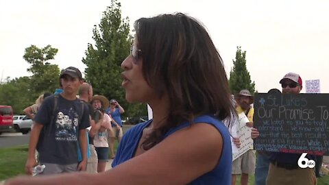 Protest held in Meridian over COVID-19 vaccine requirement at local health systems