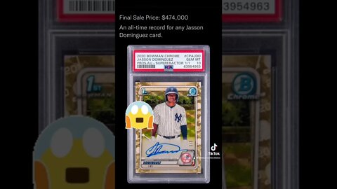 $474,000 Jasson Dominguez 2020 Bowman Chrome Superfractor 😱 #SHORTS