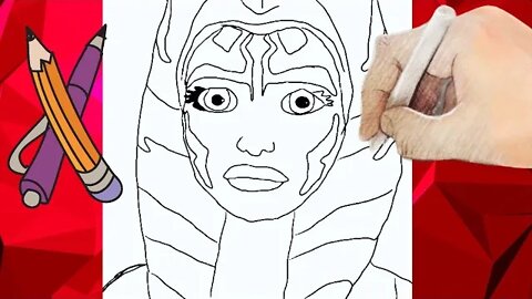 Drawing Jedi Ahsoka Tano Timelapse