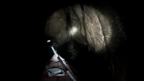 A swell in a sea cave