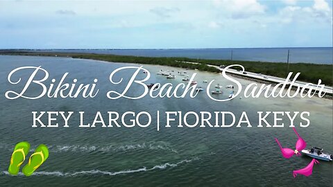 🚁 Crazy Bikini Beach Sandbar in Key Largo! 🏖️ The Traffic Jam-maker 😁