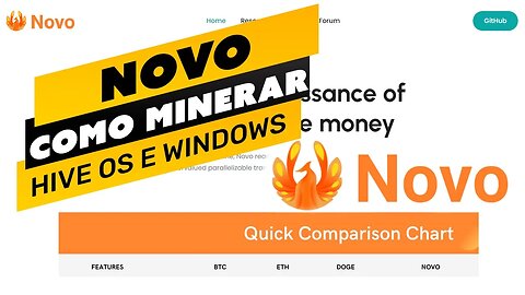 ⛏️💰 COMO MINERAR A MOEDA NOVO (NOVO) - PASSO A PASSO - HIVE OS E WINDOWS