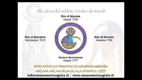 Massoneria EGIZIA del Santuario Egizio d'Italia del Rito Egizio di Memphis-Misraïm Arcana Arcanorum DOCUMENTARIO questo è quello che adorate voi massoni politeisti pagani idolatri e non è Dio