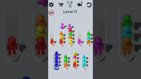 Crowd Sort Color Sort & Fill Gameplay Level 11 StressRelief Music#shorts #youtubeshorts#viral