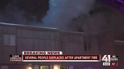 13 displaced after Overland Park apartment fire