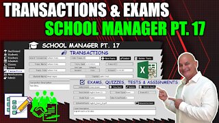 How To Create Excel Sheet Forms & Databases As We Add Exams & Transactions [School Manager Pt. 17]