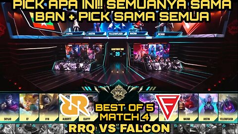 WAHH APA LAGI INI!? SEMUA NYA SAMA SEPERTI MATCH 3 GILA DRAFTPICK YANG ANEH | RRQ VS FALCON MLBB M4