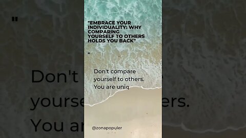 Life Motivation Words "Why Comparing Yourself to Others Holds You Back" #qoutes #motivational