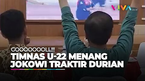 Selebrasi Kemenangan Timnas U-22! Jokowi Traktir Durian, Paspampres Gemuruhkan "Indonesia"