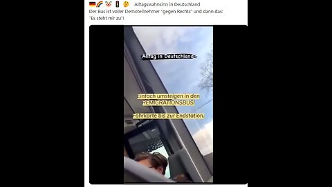 🇩🇪🌈🤡🚦🤔 Alltagswahnsinn in Deutschland - Der Bus ist voller Demoteilnehmer gegen Rechts ...