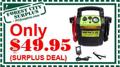 $49.95 RESCUE 1700 PORTABLE POWER PACK BATTERY JUMP STARTERS - ADD YOUR OWN BATTERY