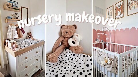 Baby Girl NURSERY MAKEOVER - Boho Style Baby Room on a budget | name reveal👶