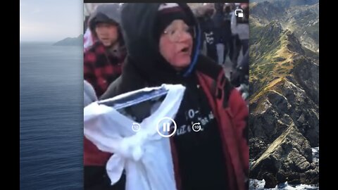 Police Horse Tramples Two Peaceful Protestors Ottawa (one with walker)