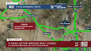 DPS: 5 killed in wrong-way crash on US-60