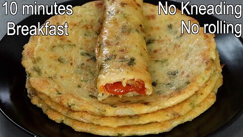 10 Minutes Breakfast with Potato | Easy & Quick Potato Recipe | Potato Crepe