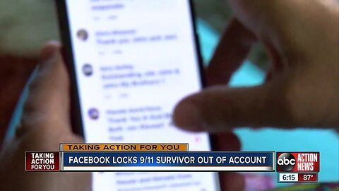 Facebook locks 9/11 survivor out of account