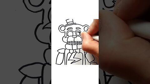 How to draw and paint Glamrock Freddy from Five Nights at Freddy's