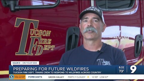 Tucson Fire Department trains crew to fight future wildfires