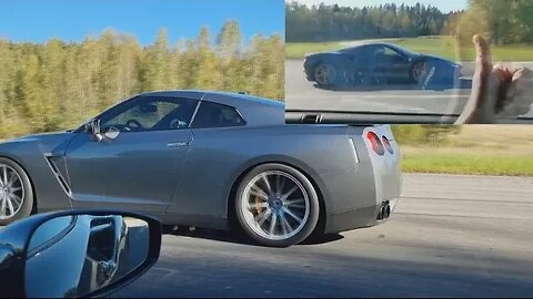 🏁😱720 HP Ferrari F8 Tributo TROLLED by 1200+ HP Nissan GTR R35 extremely brutal!🏁😱 #nissan #gtr