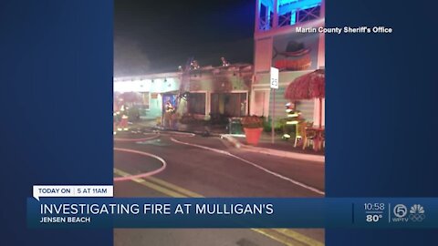 Mulligan's Beach House Bar & Grill catches fire in Jensen Beach