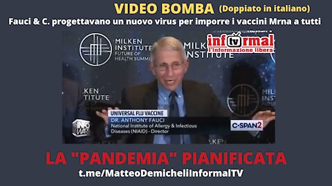 FAUCI & C. PROGETTANO UN NUOVO VIRUS PER IMPORRE A TUTTI I VACCINI MRNA - VIDEO BOMBA (ITA)