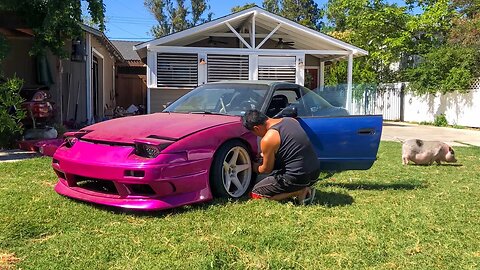 Peeling 3 Year Old Wrap 240SX Drift Car Project