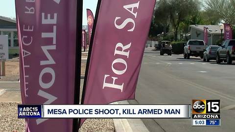 Mesa police shoot and kill armed man who was possible homicide suspect