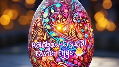 Rainbow Crystal Easter Eggs Stickers