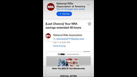 ‘ National Rifle Association ‘ member now thanks National Rifle Association