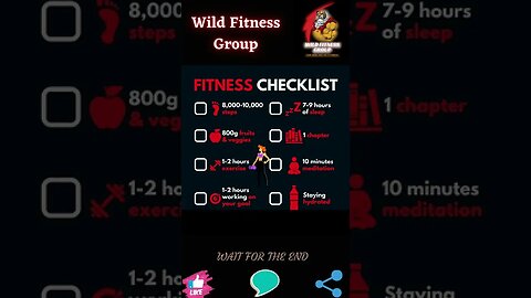 🔥Fitness checklist🔥#shorts🔥#wildfitnessgroup🔥28 December 2022🔥