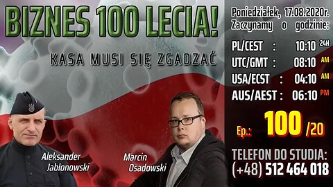 BIZNES 100 LECIA! - Kasa musi się zgadzać - Olszański, Osadowski NPTV (17.08.2020)