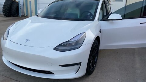 Tulsa Auto Wraps | White Glove Auto | White Tesla Model 3