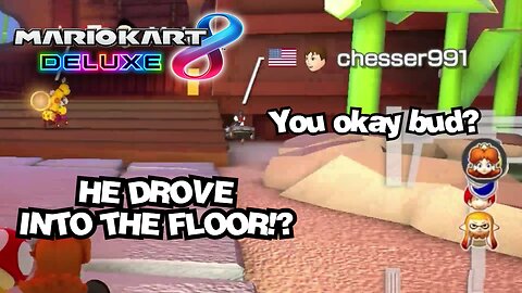 HE DROVE INTO THE FLOOR! - Mario Kart 8 with MyNerdyHome and GeeksandGamers fans