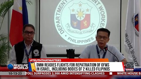 DMW readies flights for repatriation of OFWs in Israel, including bodies of 2 dead Filipinos