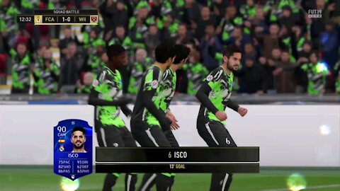 Fifa FUT Squad Battles - Isco long range strike and dance celebration