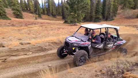 Polaris RZR ripping trails in Idaho City