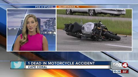 Man killed in motorcycle crash in Cape Coral