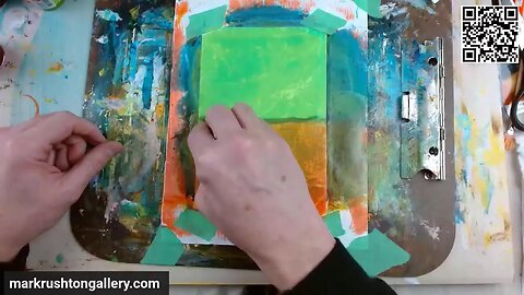 Live Painting with Green and Orange Ink on St Patrick's Day