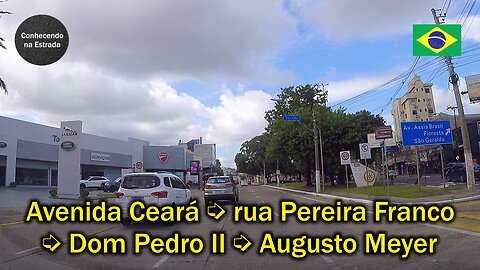 🚗 ⛅️ Dirigindo por Porto Alegre avenida Ceará ➡️ rua Pereira Franco ➡️ Dom Pedro II ➡️ Augusto Meyer