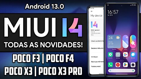 MIUI 14 COM ANDROID 13 | TODAS AS NOVIDADES! | MIUI 14 POCO X3, POCO X3 PRO, POCO F3 E POCO F4!